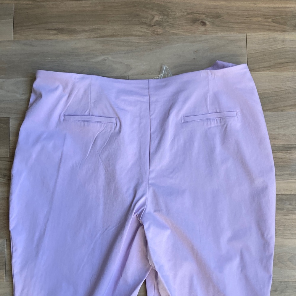 Zac & Rachel lavender pant with stretch career office business casual 24W - Picture 12 of 16